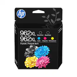 HP - 962XL Multipack Ink Cartridges, 5/Pack (6ZA57AN) - Black|Cyan|Magenta|Yellow