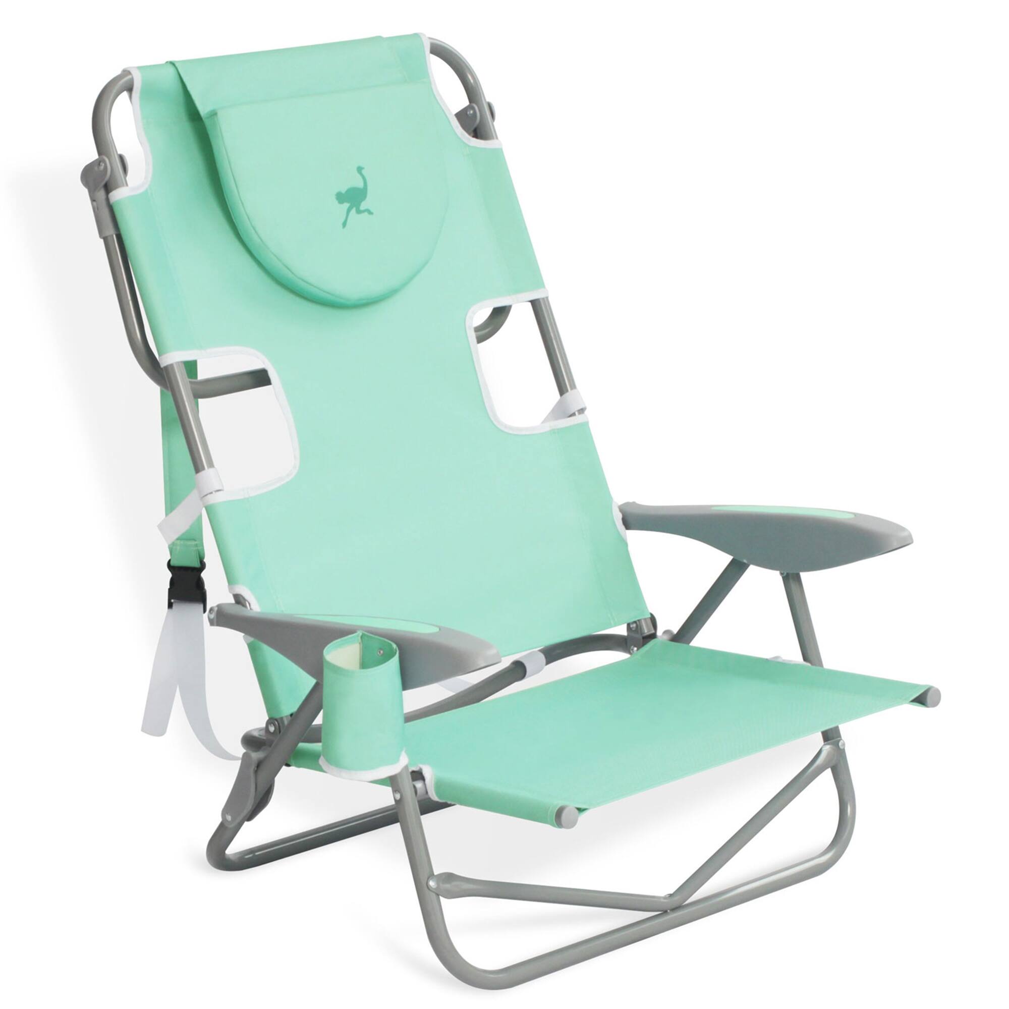 Alt View 1. Ostrich - Ostrich On Your Back Folding Reclining Outdoor Camping Lawn Chair, Teal (2 Pack) - Teal.