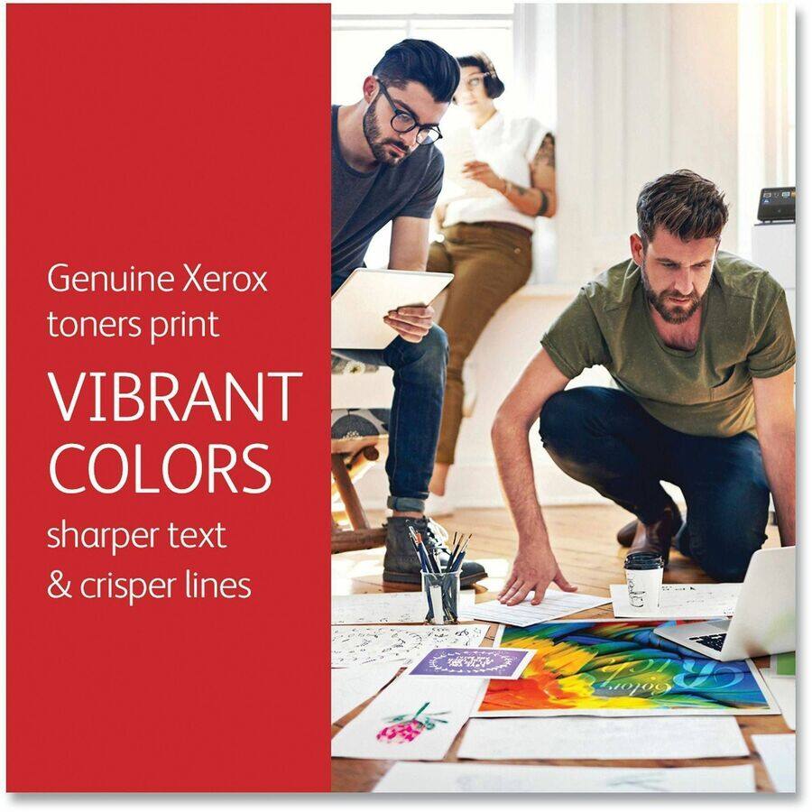 Genuine Xerox toners print VIBRANT COLORS sharper text & crisper lines