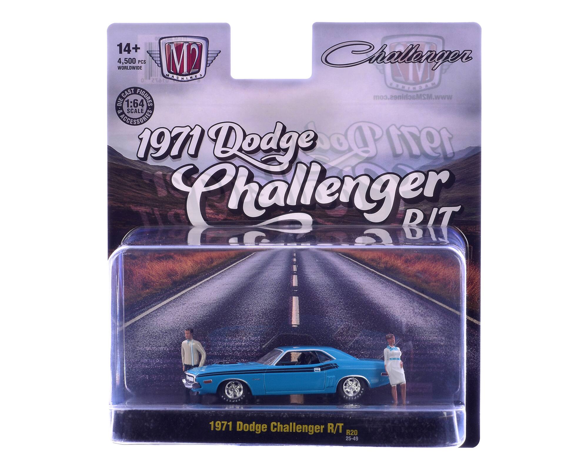 14+ WORLDWIDE 4,500 PCS M2 Challenger 2 3675 AGA0CC MVIZ DONON CAST FIGURES www.M2Machines.com DIE 1:64 SCALE ACCESSORIES 1971 Dodge Challenger BIT 1971 Dodge Challenger R/T R20 25-49