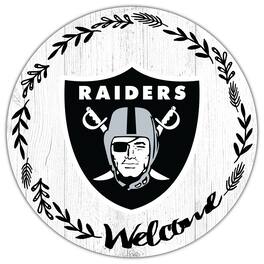 Fan Creations - Las Vegas Raiders 12" Welcome Circle Sign - Multicolor