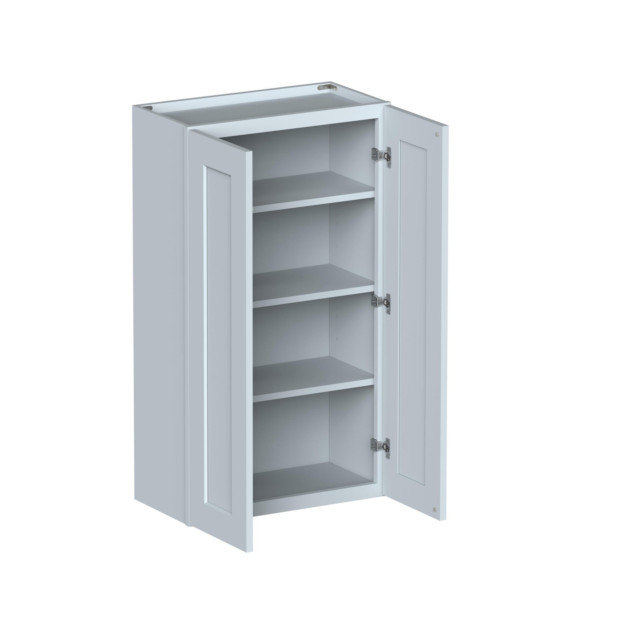 Alt View 2. Boyel Living - 24in.W x12in.D x42in.H Dove Gray WALL CABINET Fully assembled Cabinet With Two HDF Doors - Gray.