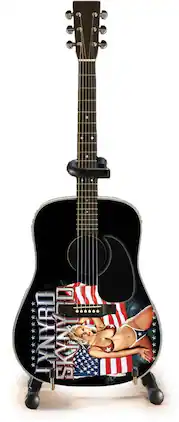 Axe Heaven - Lynyrd Skynyrd USA Tribute Girl with Flag Mini Acoustic Guitar - 2M-L02-5006 LYNYRD 1 - Collectibles - Multicolor