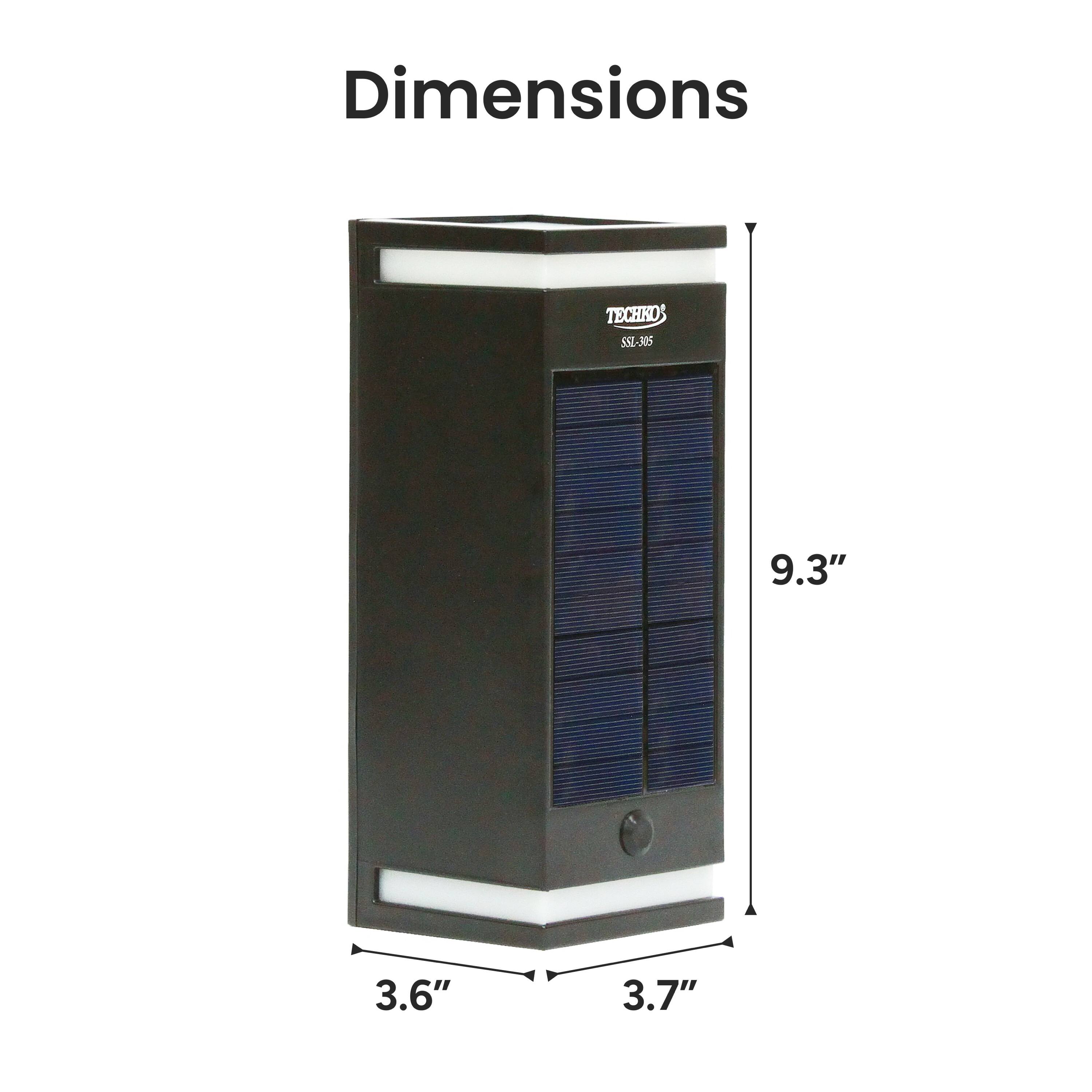 Dimensions TECHNOS SSL-305 9.3" 3.6" 3.7"