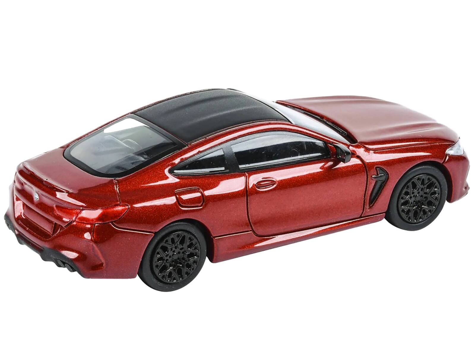 Alt View 2. Paragon - BMW M8 Coupe Motegi Red Metallic with Black Top 1/64 Diecast Model Car by Paragon.