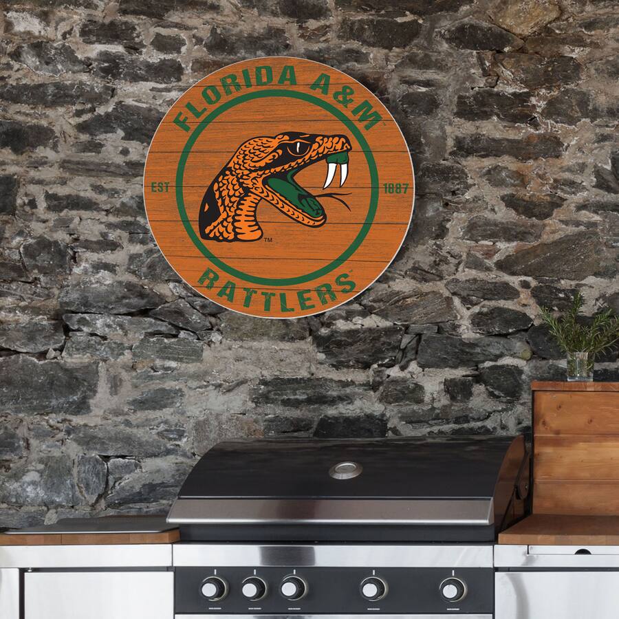 Jardine Florida A&M Rattlers 20'' x 20'' Indoor/Outdoor Circle Sign ...