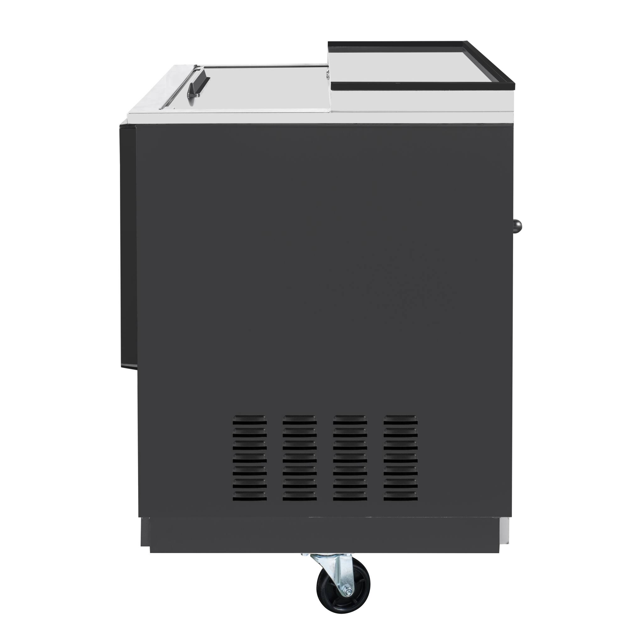 Alt View 3. Koolmore - 36 in. Commercial Bottle Cooler in Black with Built-In Opener, ETL Listed, 9 cu. ft. (KM-BOC36-BK) - Black painted steel.