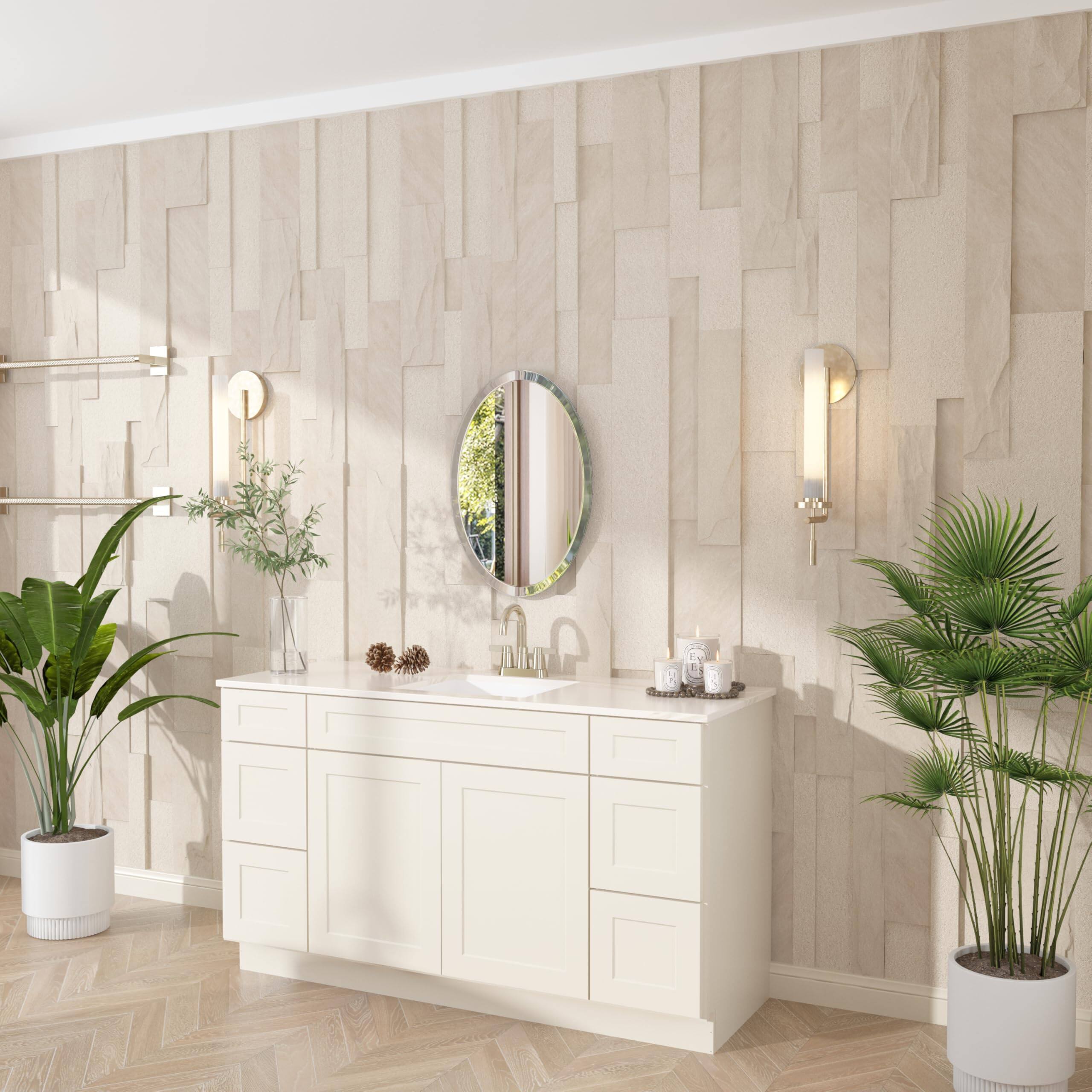 Alt View 2. Cedar Assembly - Frameless Oval Mirror 16" X 24" Bathroom Wall With Beveled Edge Modern Decorative Vanity Mirrored For Liv... - Oval-16"L x 24"W.