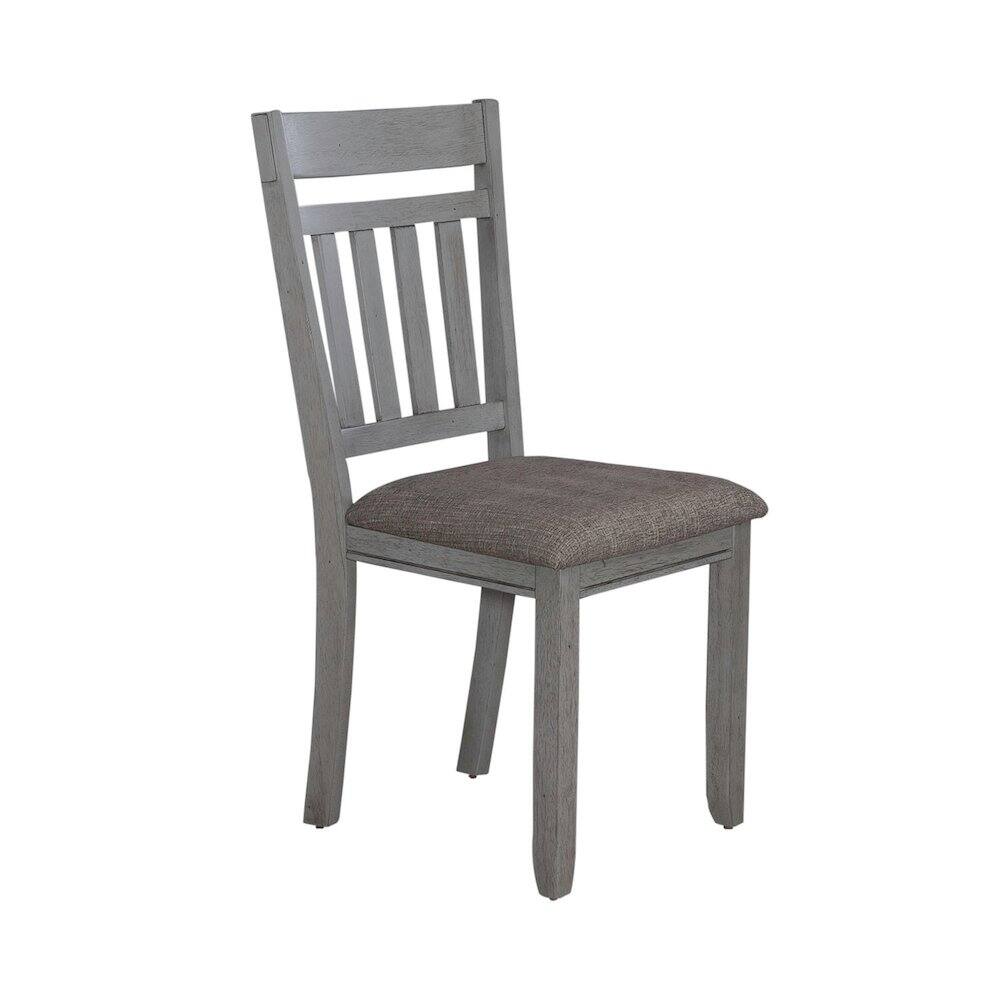 Back. Liberty Furniture Industries - Newport Splat Back Side Chair - Set of 2 - Grey.