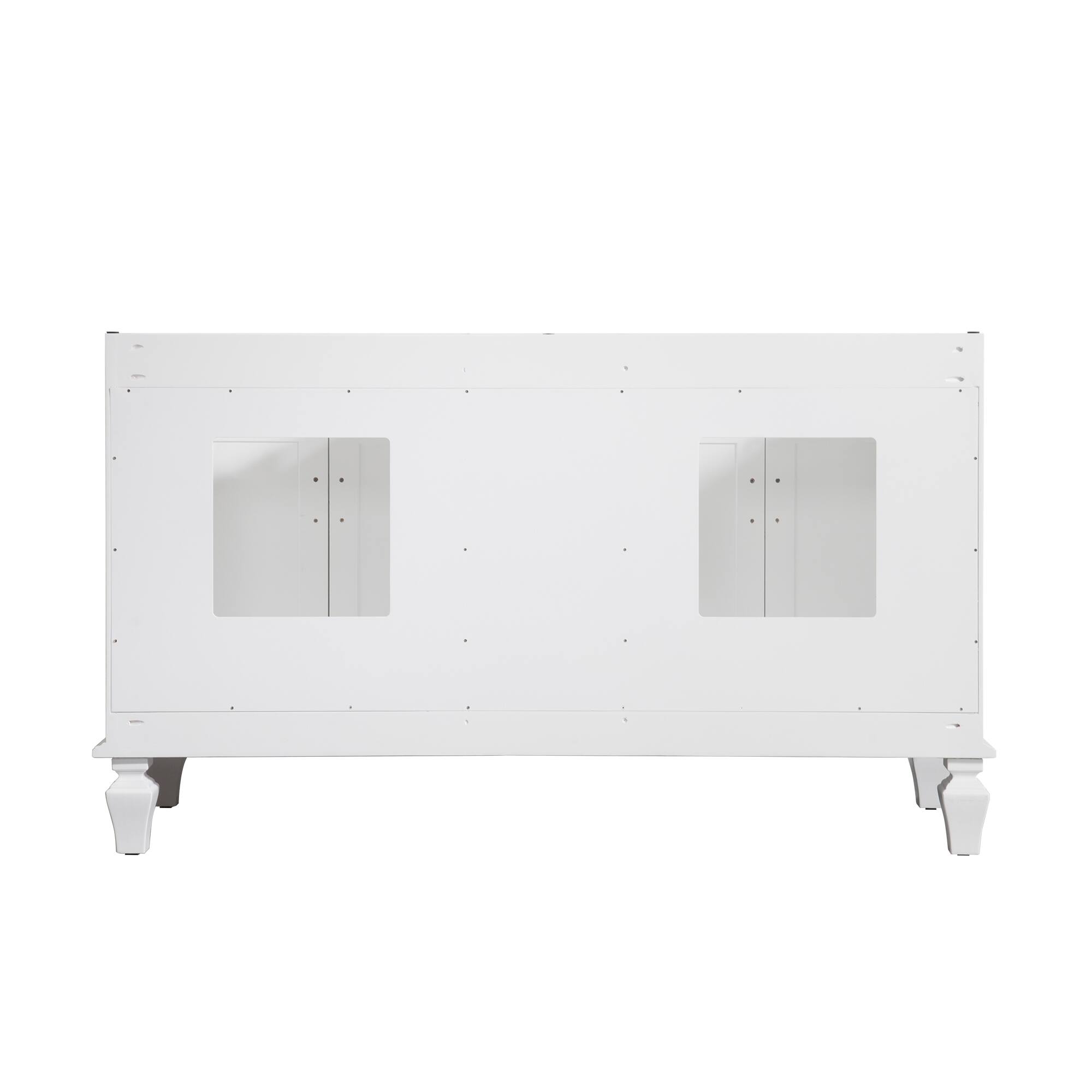 Alt View 8. WELLFOR - ARTWOOD 60 in. Solid Wood Bath Vanity with Quartz Top, Double Sink, Soft Close, Assembled - White.