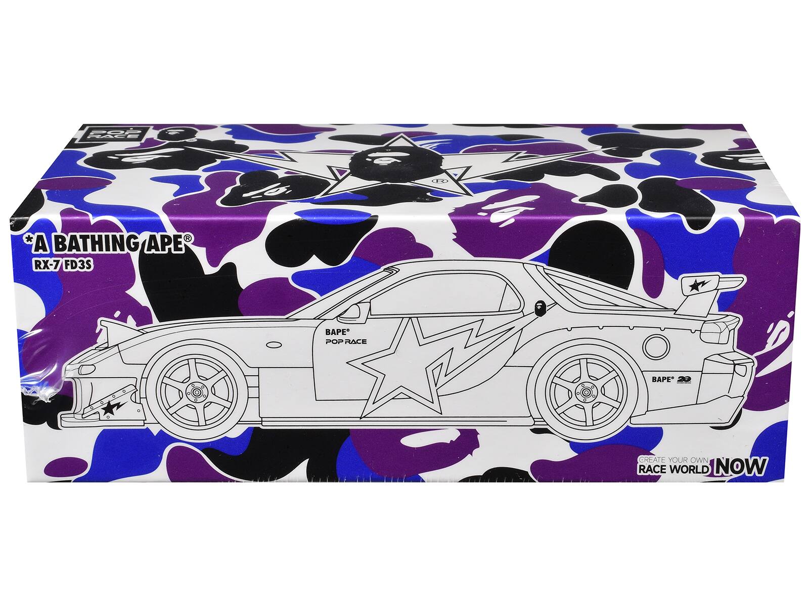PO MAE CO *A BATHING APE RX-7 FD3S BAPE* POP RACE BAPE* 20 CREATE YOUR OWN RACE WORLD NOW