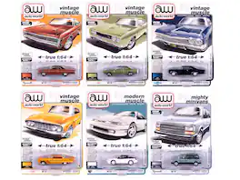 Autoworld - Auto World Premium 2025 Release 2 Set A of 6 pieces 1/64 Diecast Model Cars by Auto World - Multi