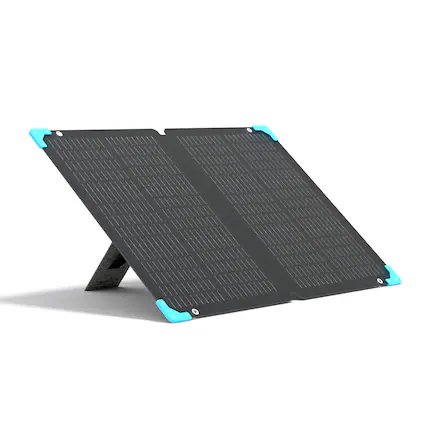 Front. Renogy - 80 Watt Portable Solar Panel - Black.