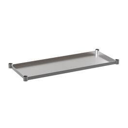 Emma + Oliver - Under Shelf for Kitchen Prep and Work Tables - Adjustable Galvanized Lower Shelf for Tables - Stainless Steel