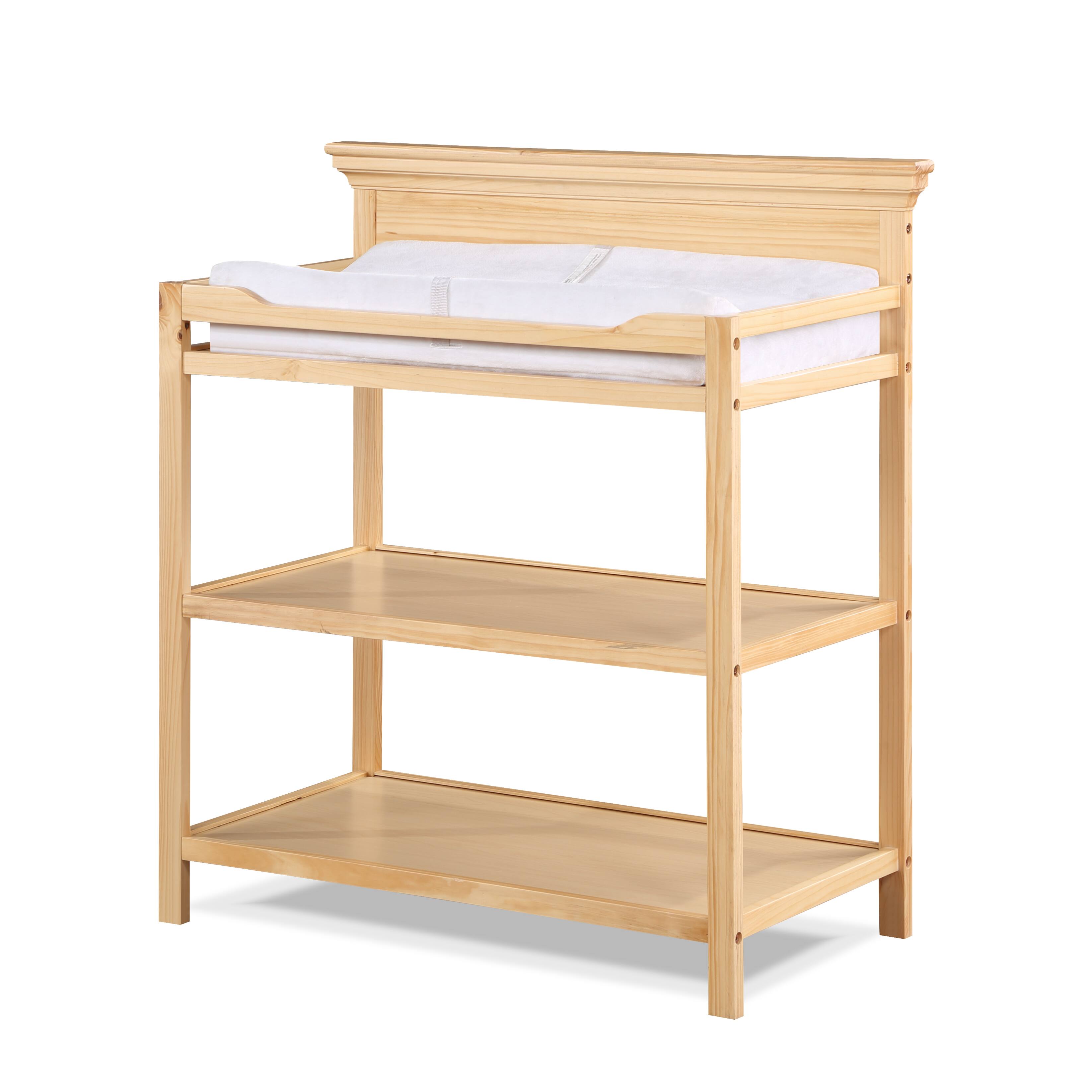 Left. Lirago - Lirago Baby Changing Table with Safety Rails Storage Shelves Water Reistant Nursery Dresser Compatible with Changing Pad - Natual.
