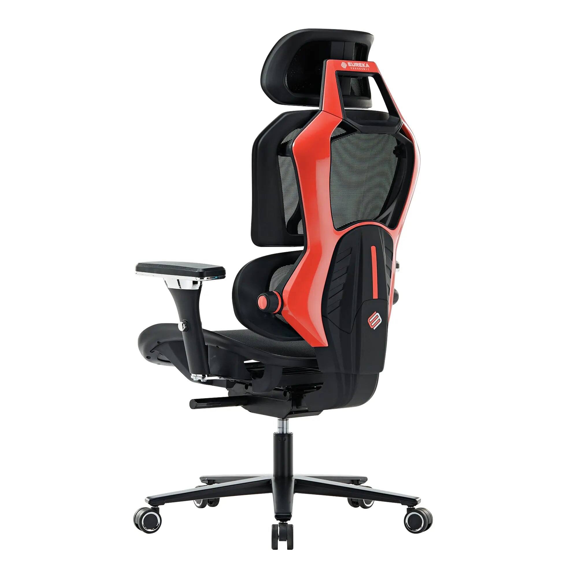 Alt View 9. Eureka Ergonomic - Executive Office Chair,  Premium PU Leather, Ergonomic Armrests, Height Adjustable Swivel Base - Red.