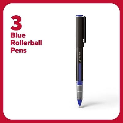 3 Blue Rollerball Pens
