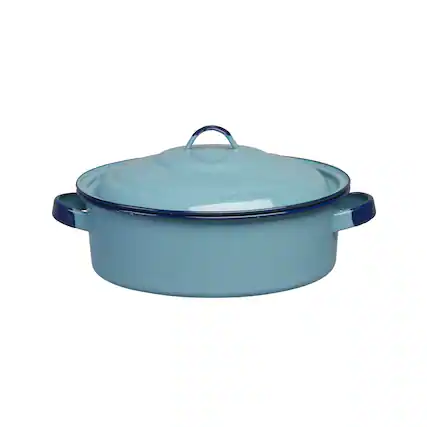 Front. Granite Ware - Granite Ware Casserole Dish, 5 Qt - Turquoise Blue - Turquoise Blue.