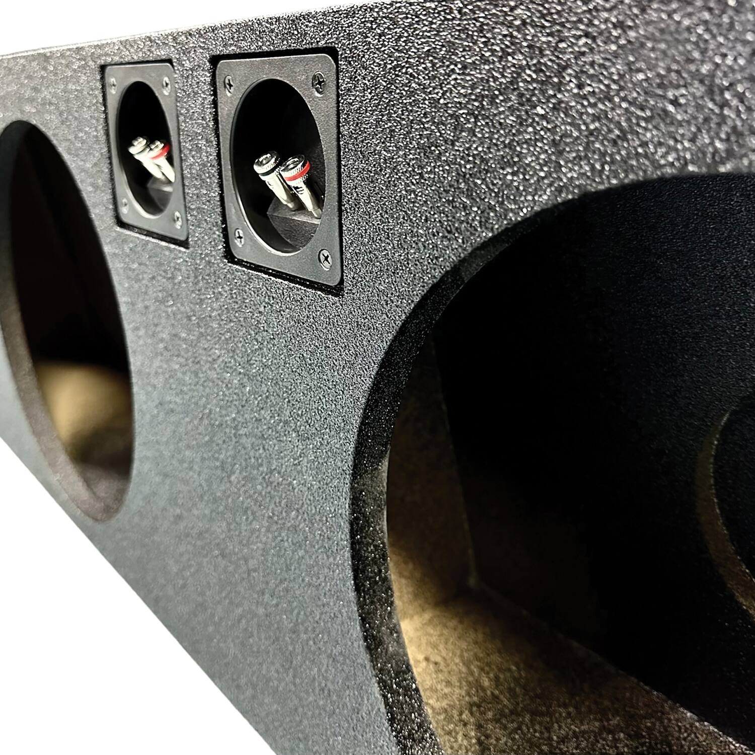 Alt View 1. King Boxes - King Boxes 12-in. Downfiring Double-speaker Black Sprayed Enclosure For Ford F-150 2009 Through 2023 - black.