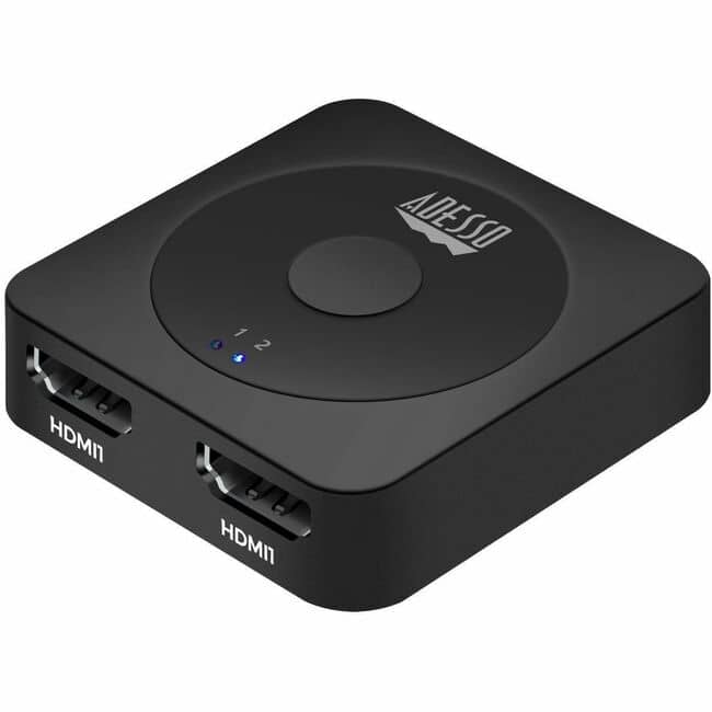 Adesso - HDMI Switch - 3840 x 2160 - 4K, Full HD - TV, Computer, Projector, Xbox, PlayStation - 2 x HDMI Out - Unknown