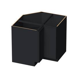 Boyel Living - 36-in W x 34.5-in H x 24-in D Shaker RTA Kitchen Lazy Susan Corner Base Cabinet with Soft-Close - Black