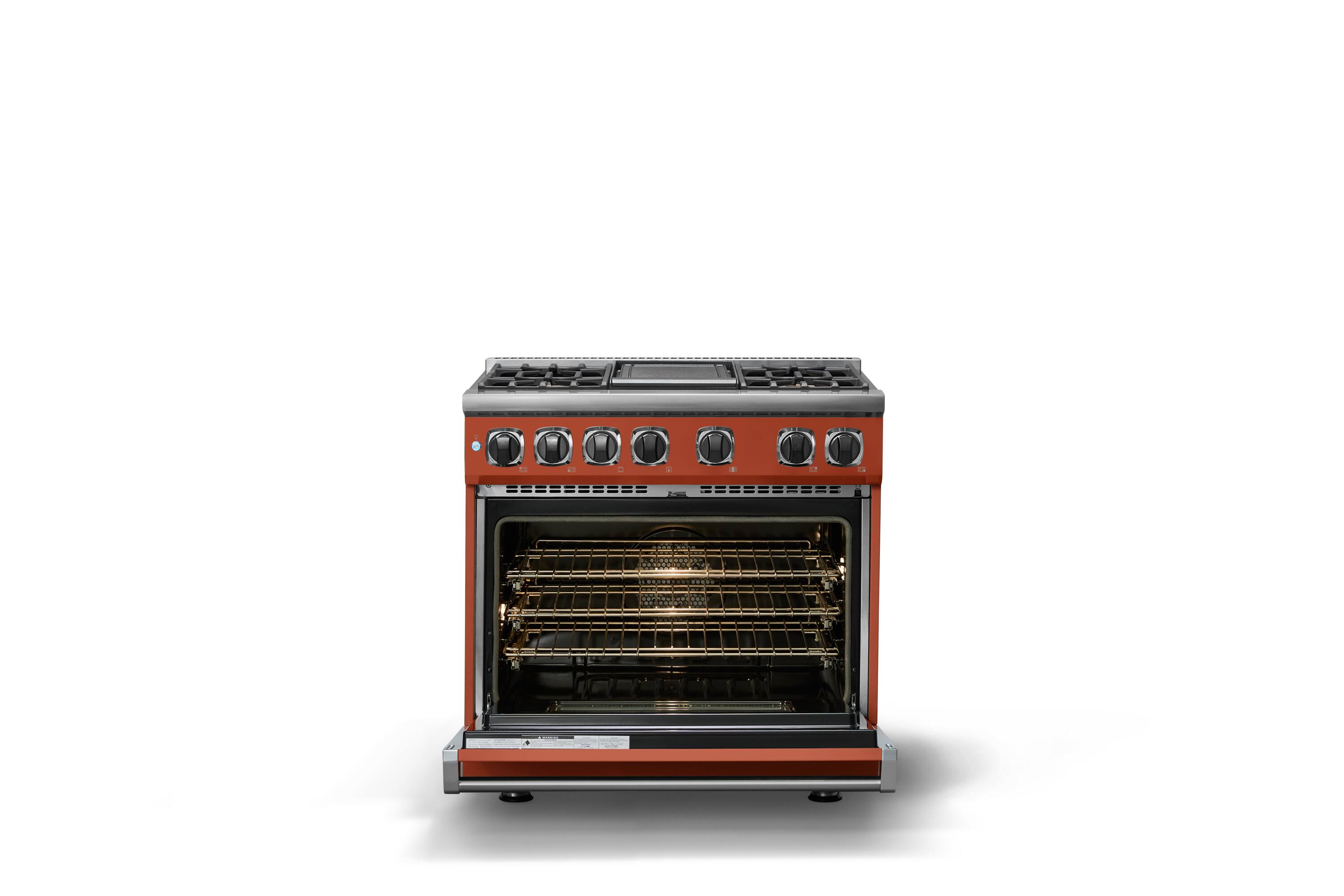 Alt View 2. Viking - 36"W. 5.6 Cu. Ft. 7S Self-Clean Dual Fuel Range-Spiced Cider - Spiced Cider.