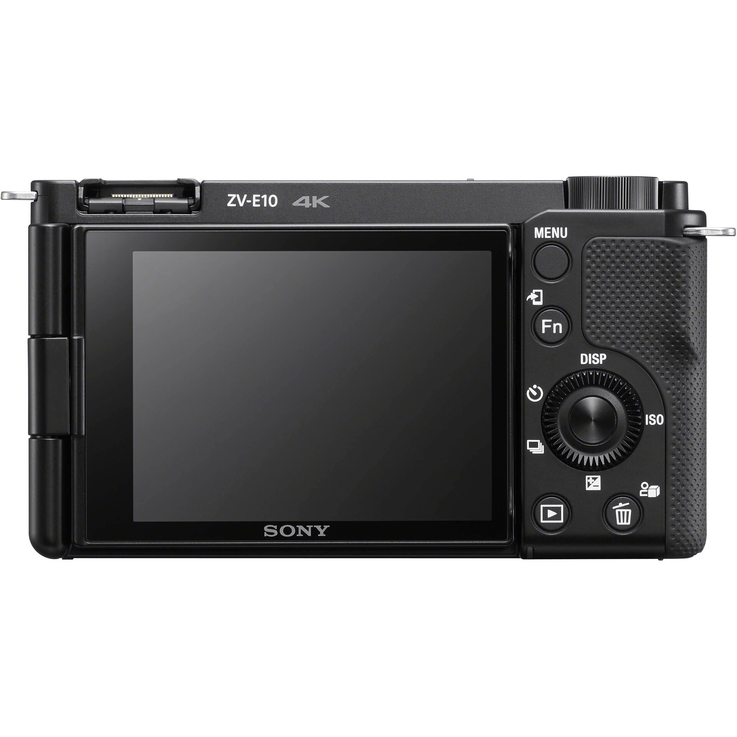 ZV-E10 4K MENU Fn DISP ISO SONY