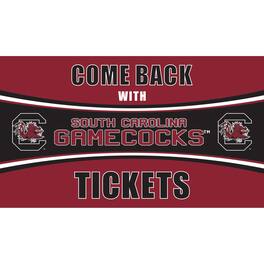 Evergreen Enterprises - South Carolina Gamecocks 28" x 16" Come Back With Tickets Door Mat - Multicolor