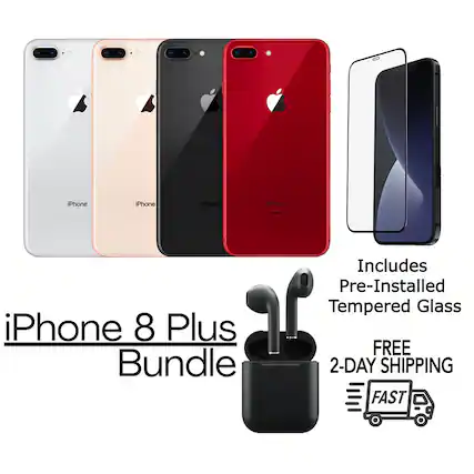 iPhone 8 Plus Bundle
Includes Pre-Installed Tempered Glass
FREE 2-DAY SHIPPING
FAST