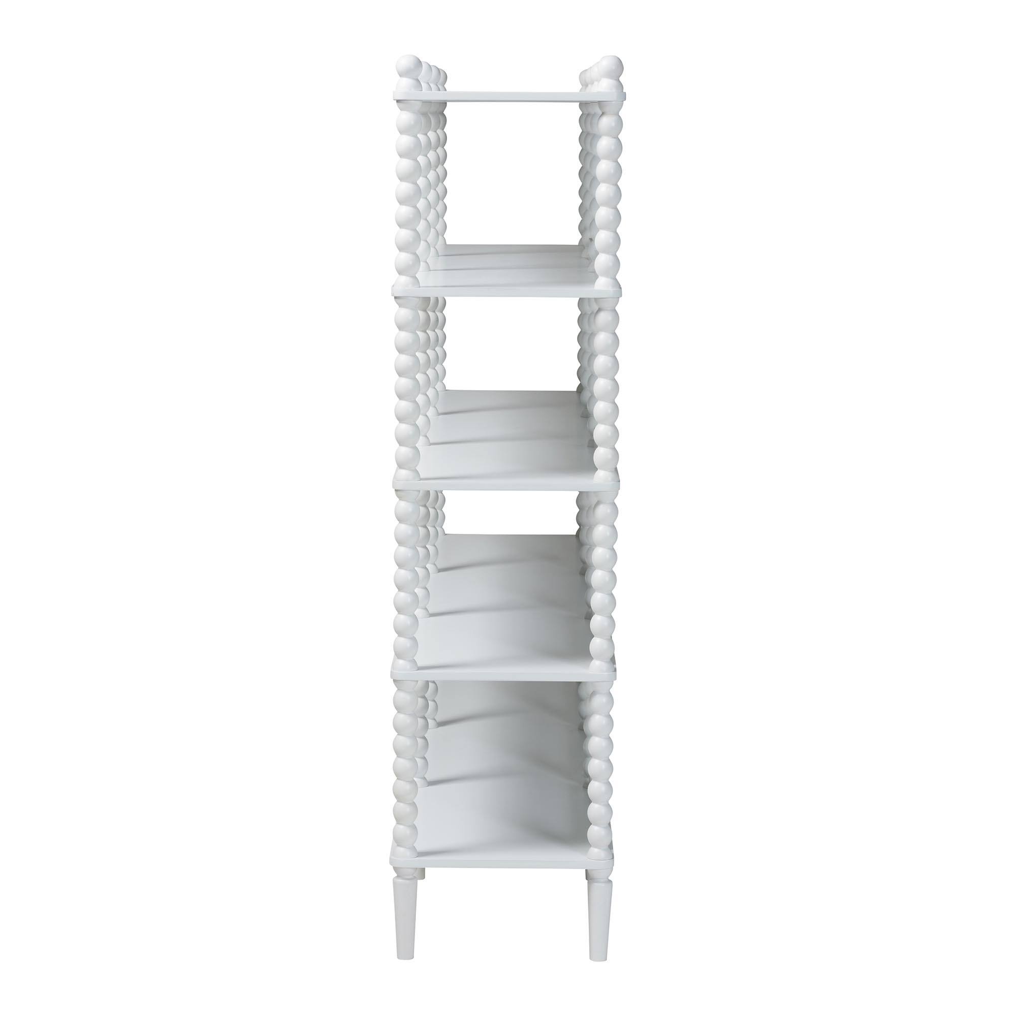 Left. Baxton Studio - Lucera Bobbin 5-Tier Display Shelf - White.
