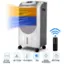 The text on the image reads: "3 Fast Heating Air Cooler Humidifier Fan Safety 8H Timer Protection."