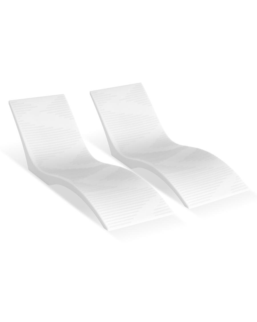 VEVOR In Pool Lounge Chairs, Set of 2 Chaise Lounger, Inside Pool ...