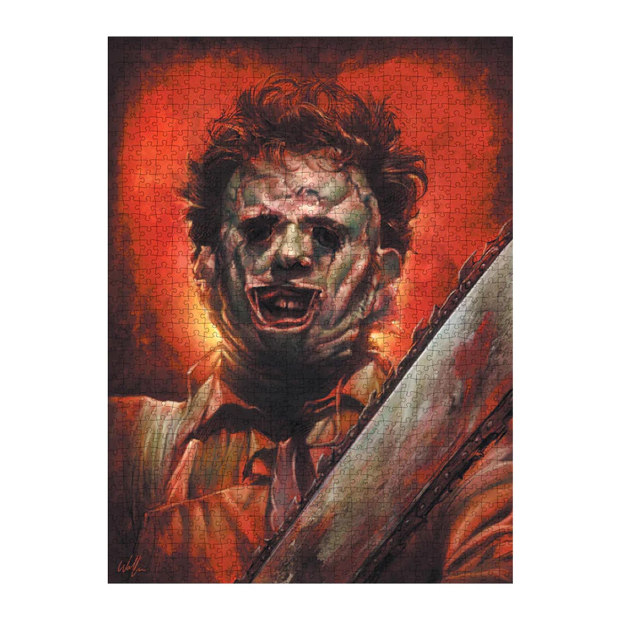 Front. Trick or Treat Studios - Texas Chainsaw Massacre Leatherface 1000 Piece Jigsaw Puzzle - Multicolor.