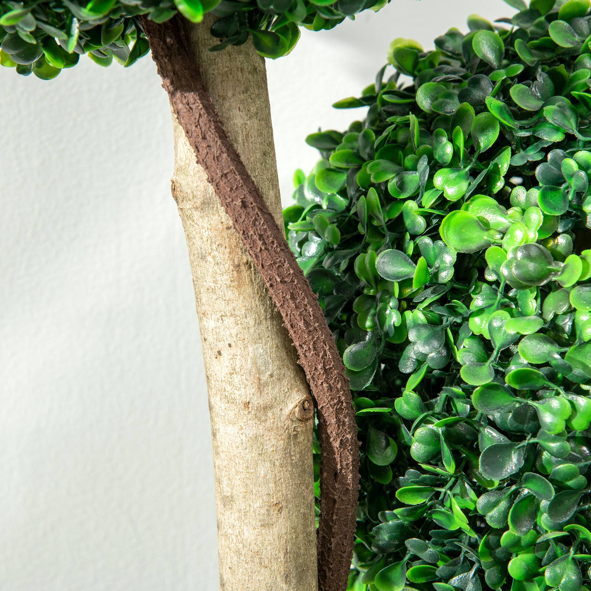 Alt View 8. Homcom - Plant for Home Decor Indoor & Outdoor Fake Plants Artificial Tree in Pot - Dark Green.