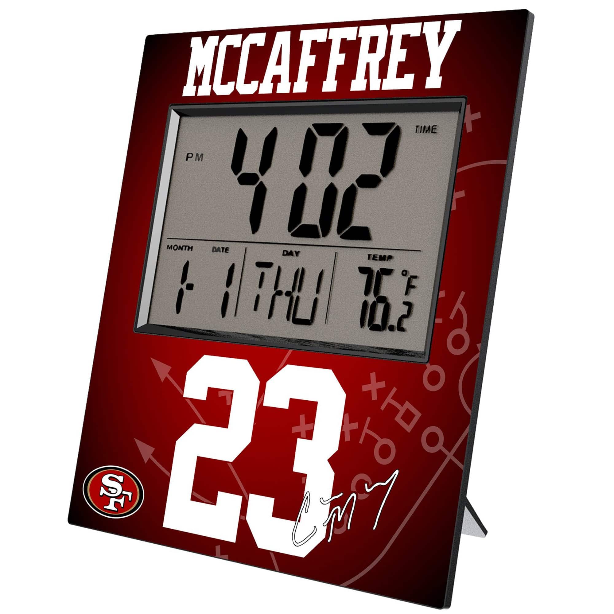 MCCAFFREY

4:02 PM

MONTH 11 DATE 1 DAY THU TEMP 76°F

23

SF