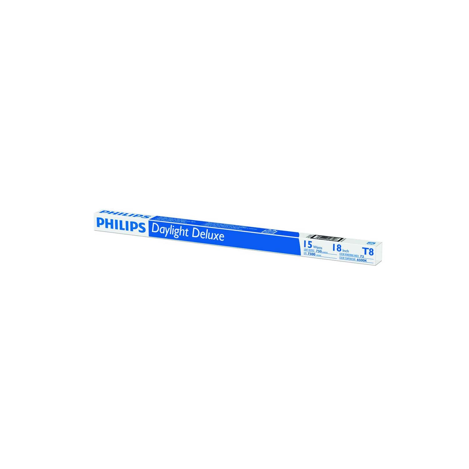 Philips - 15 W T8 1 in. D X 18 in. L Fluorescent Tube Light Bulb Daylight Linear 6500 K 1 pk price history on PriceWatchPro