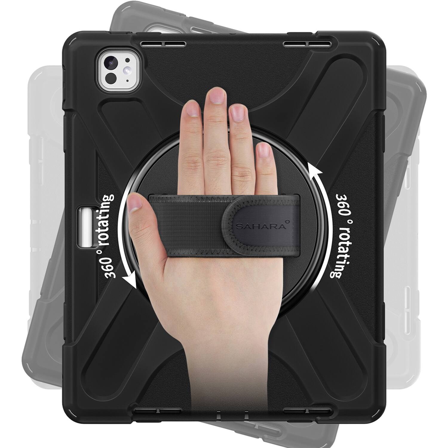 The text on the image reads "rotating 360 SAHARA 360 rotating."