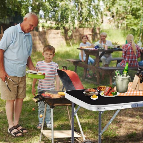 Alt View 9. Winado - 2.3FT Portable Folding Camping Table Aluminum with Carrying Handle Lightweight for Indoor Outdoor Party Picnic Camping - Black.