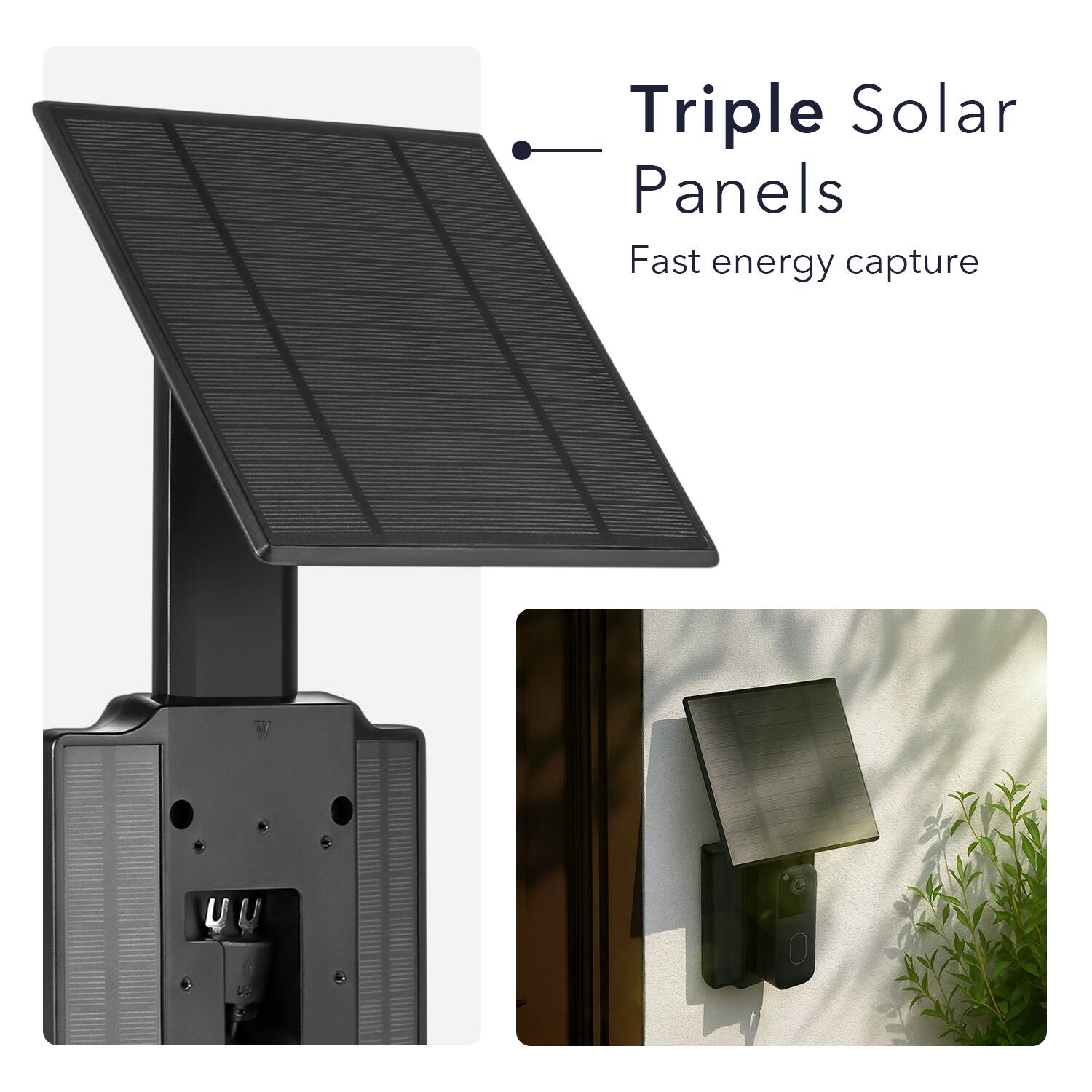 Triple Solar Panels  
Fast energy capture