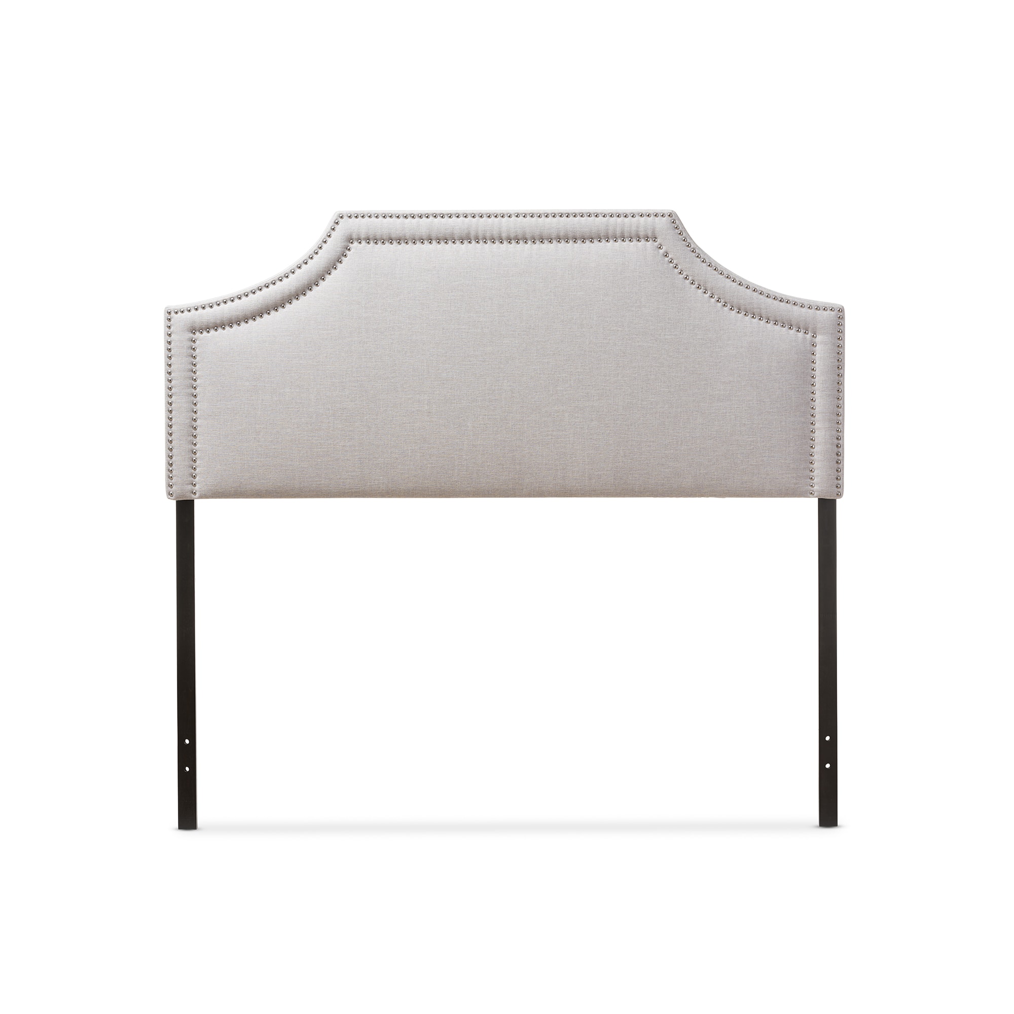 Baxton Studio - Avignon Modern and Contemporary Fabric Upholstered Full Size Headboard - Greyish Beige