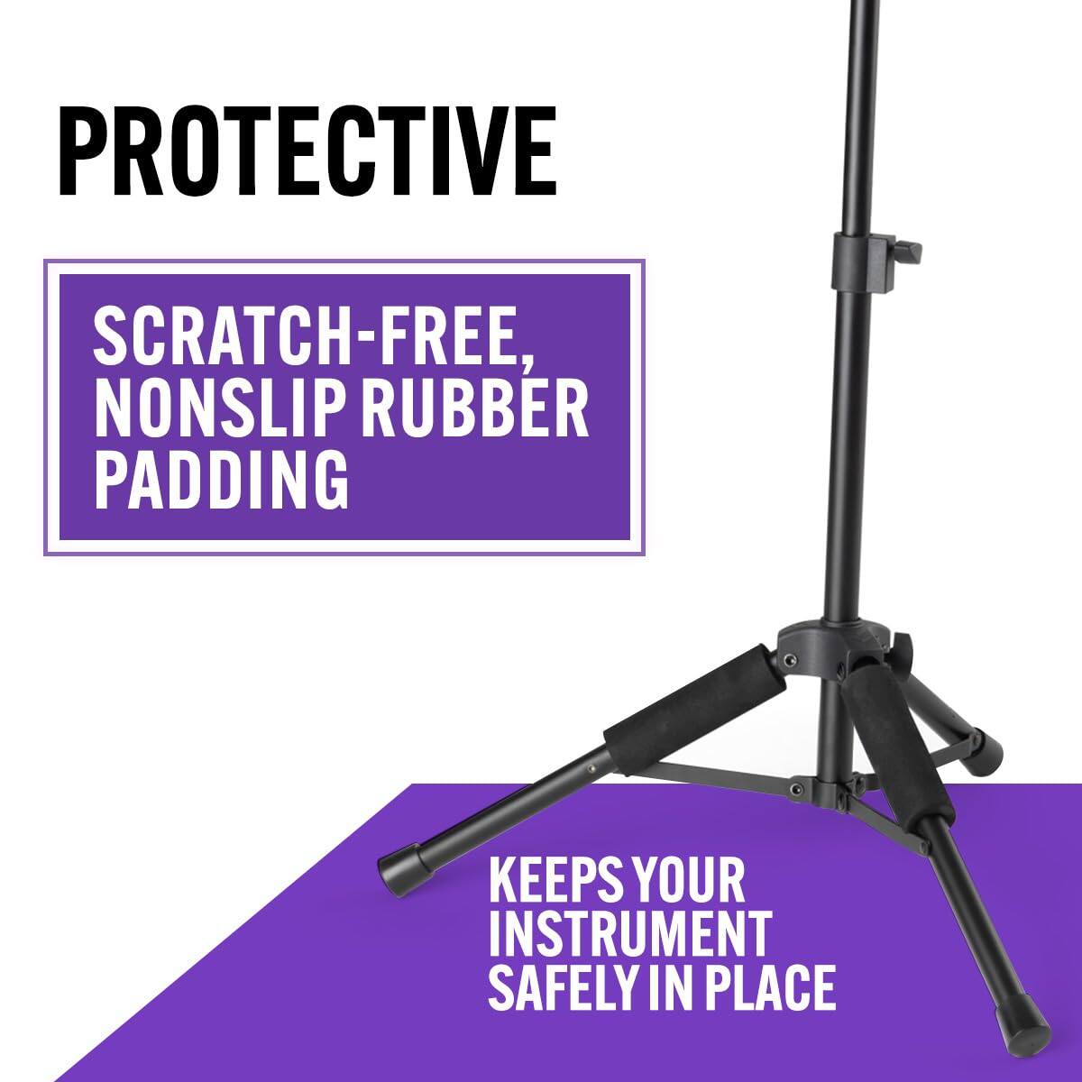 PROTECTIVE  
SCRATCH-FREE, NONSLIP RUBBER PADDING  
KEEPS YOUR INSTRUMENT SAFELY IN PLACE