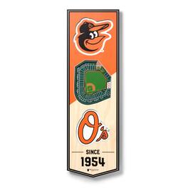 YouTheFan - Baltimore Orioles 6'' x 19'' 3D StadiumView Banner - Multicolor