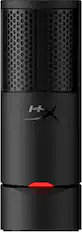 Front. HyperX - SoloCast 2 Wired Cardioid USB-C Condenser Gaming Microphone - Black.