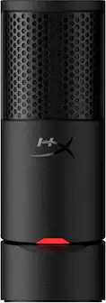 Front. HyperX - SoloCast 2 Wired Cardioid USB-C Condenser Gaming Microphone - Black.