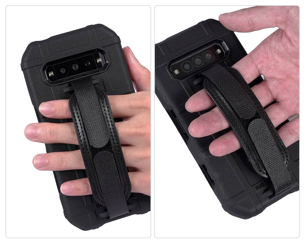 Alt View 4. Nakedcellphone - Combo for Kyocera DuraForce Pro 3 Phone - Special Ops Case and Holster Belt Clip and Hand Strap - Black.