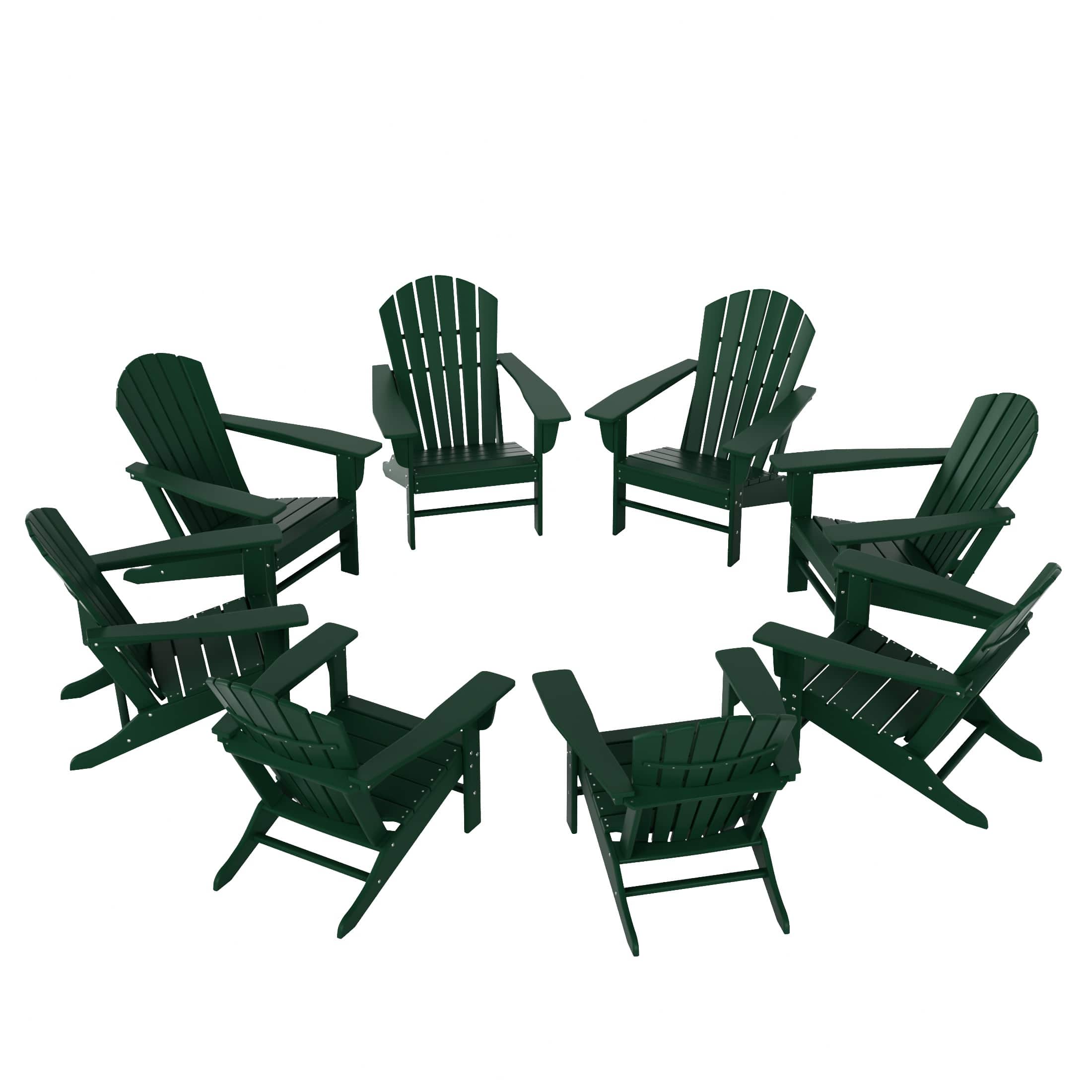 WestinTrends - Dylan Outdoor Adirondack Chair (Set of 8) - Dark Green price history on PriceWatchPro
