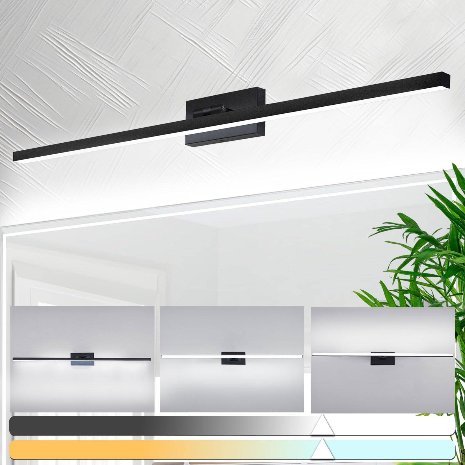 Earthley Blooms - Modern Led Bathroom Vanity Light Bar Ip44 Over Mirror Bath Wall Fixture 5cct Adjustable Dual-sided 180 Angle - 40 inch