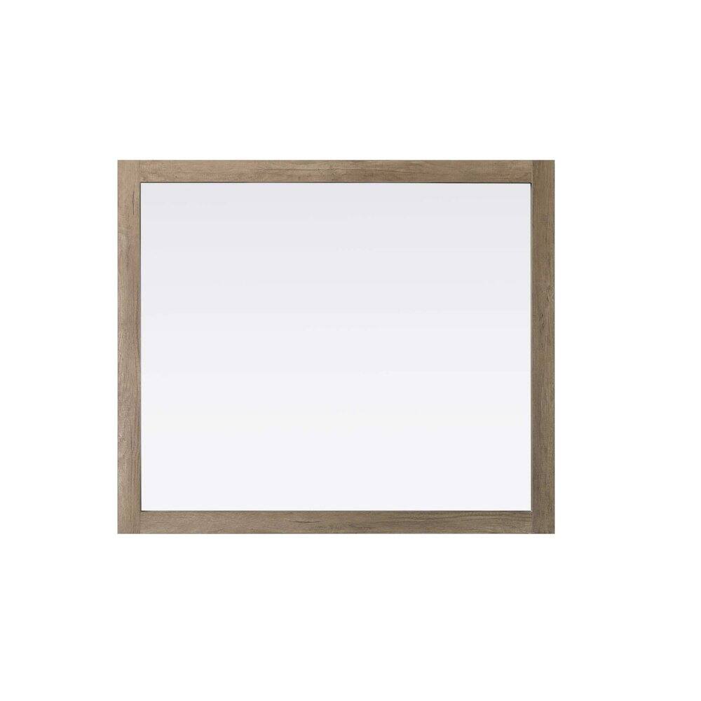 Alt View 2. Elegant Kitchen and Bath - Noah Wooden Rectangle Mirror 42 x 36 in Natural Oak - Natural Oak.