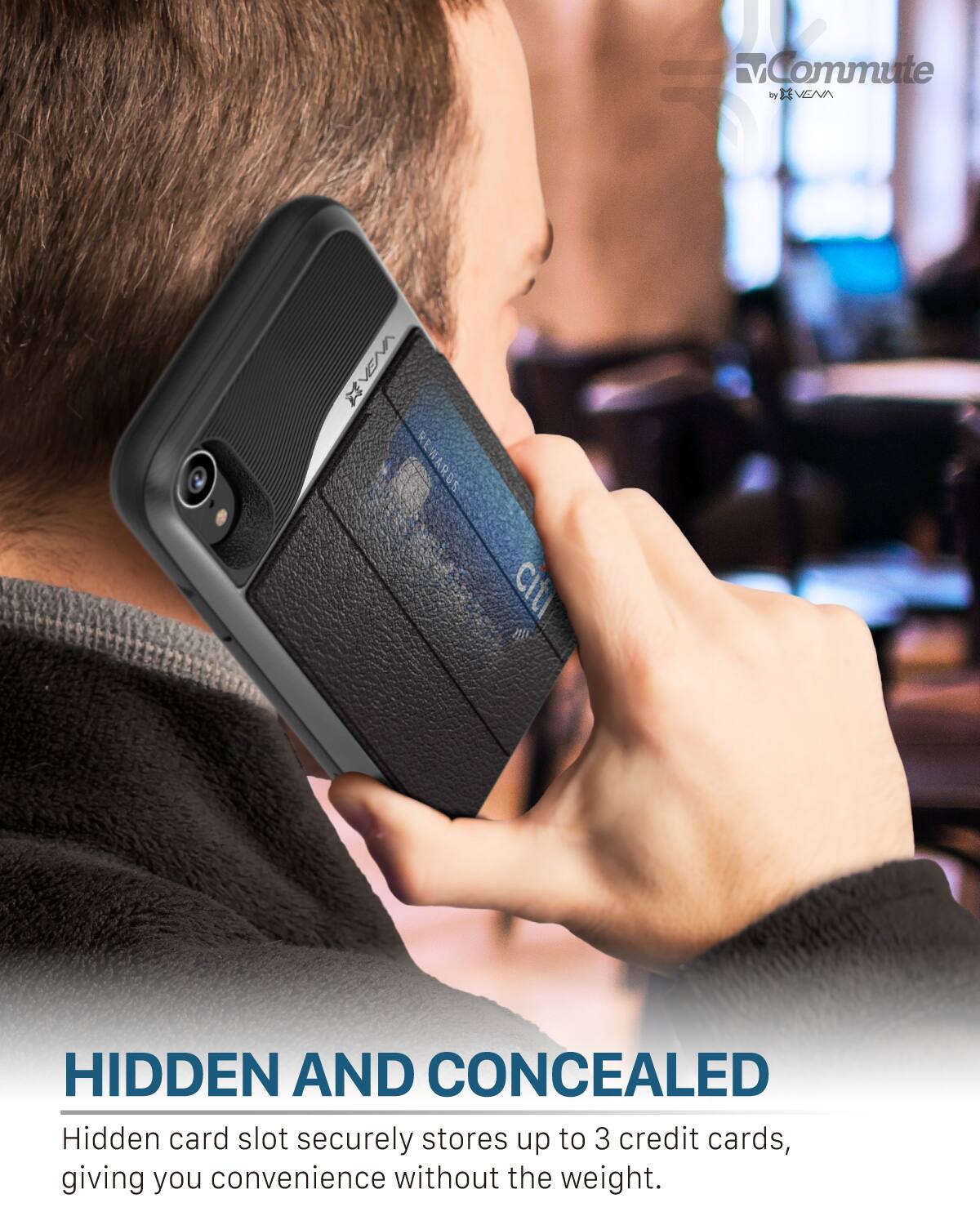 Arcon Commute VEA W REWARDS : CIti HIDDEN AND CONCEALED
Hidden card slot securely stores up to 3 credit cards, giving you convenience without the weight.