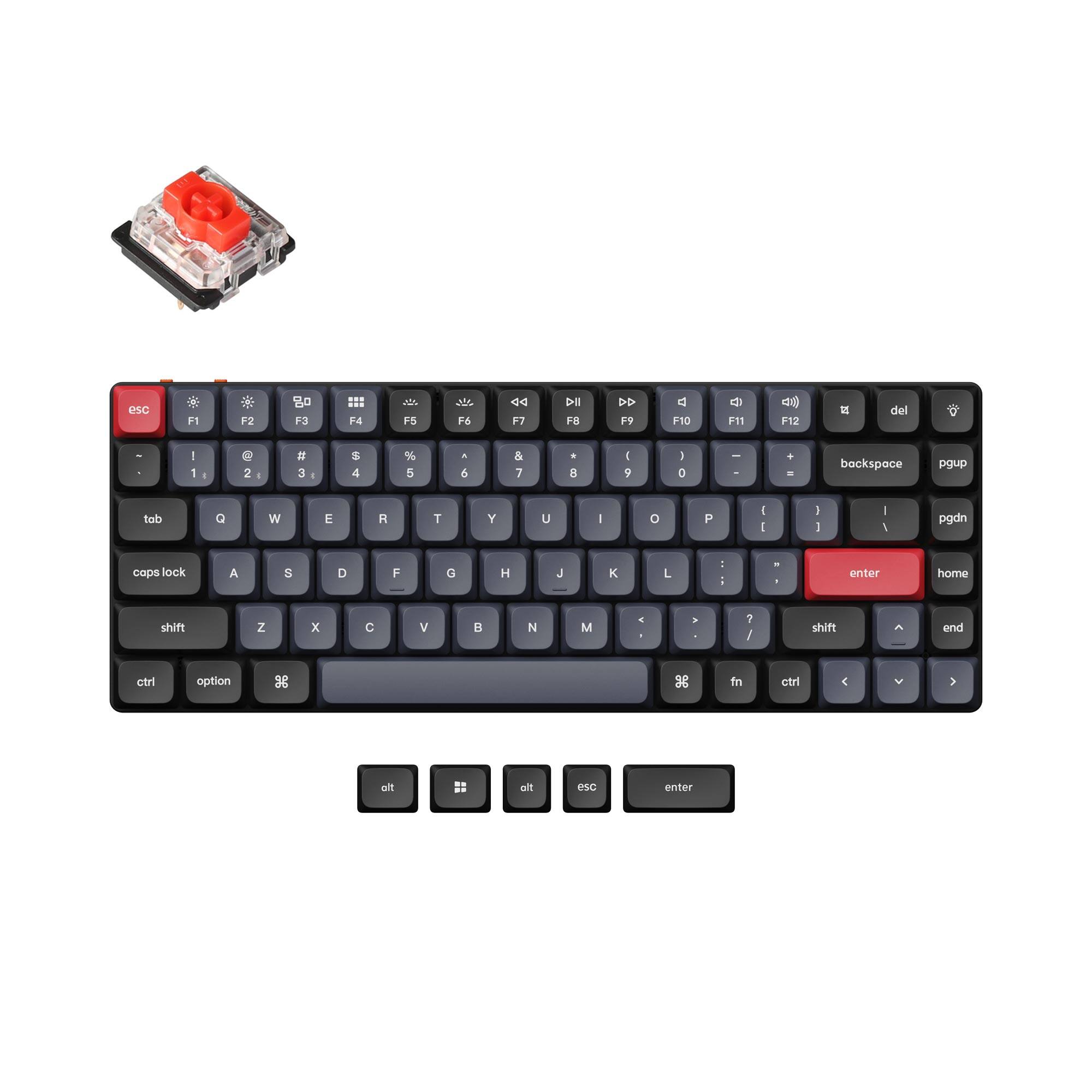 keychron k3 pro US配列 赤軸 Keychron K3 Pro Red Switch Mechanical Keyboard Mac or PC Black K3P